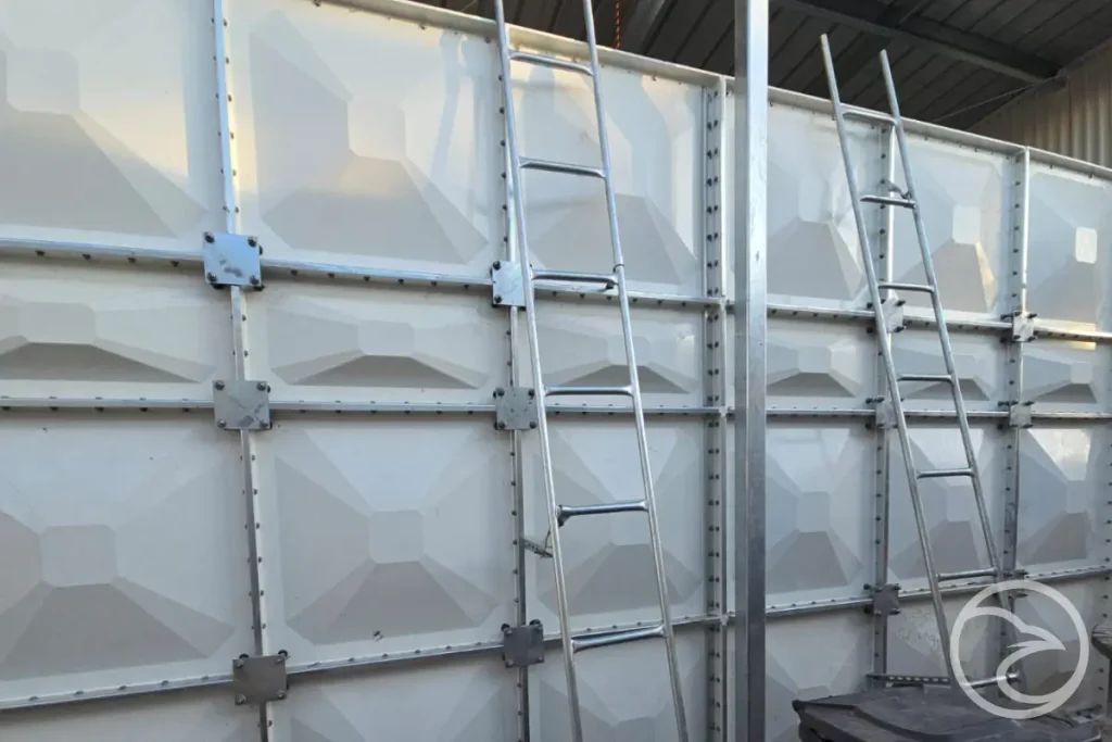 GRP sectional tanks used for industrial water applications