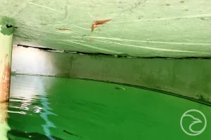 Internal corrosion caused by poor water quality in industrial tanks