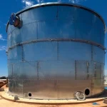 Large water storage tank representing long-term storage performance analysis