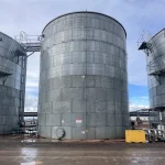 Hot dip galvanized steel showing corrosion-resistant surface