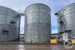 Hot dip galvanized steel showing corrosion-resistant surface