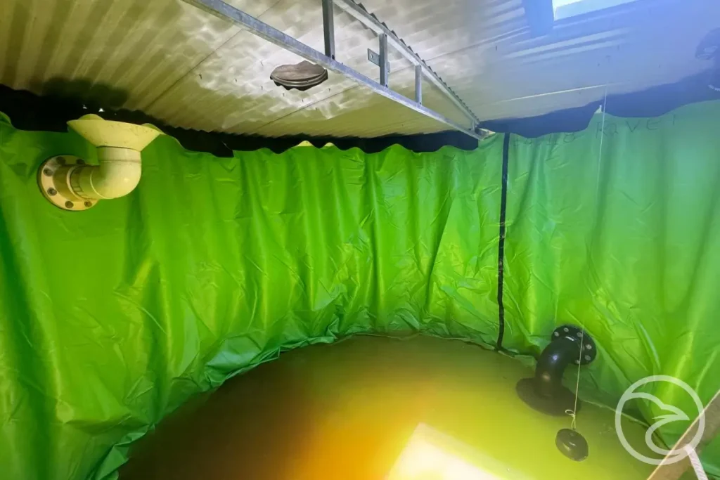 Internal corrosion inside emergency water storage