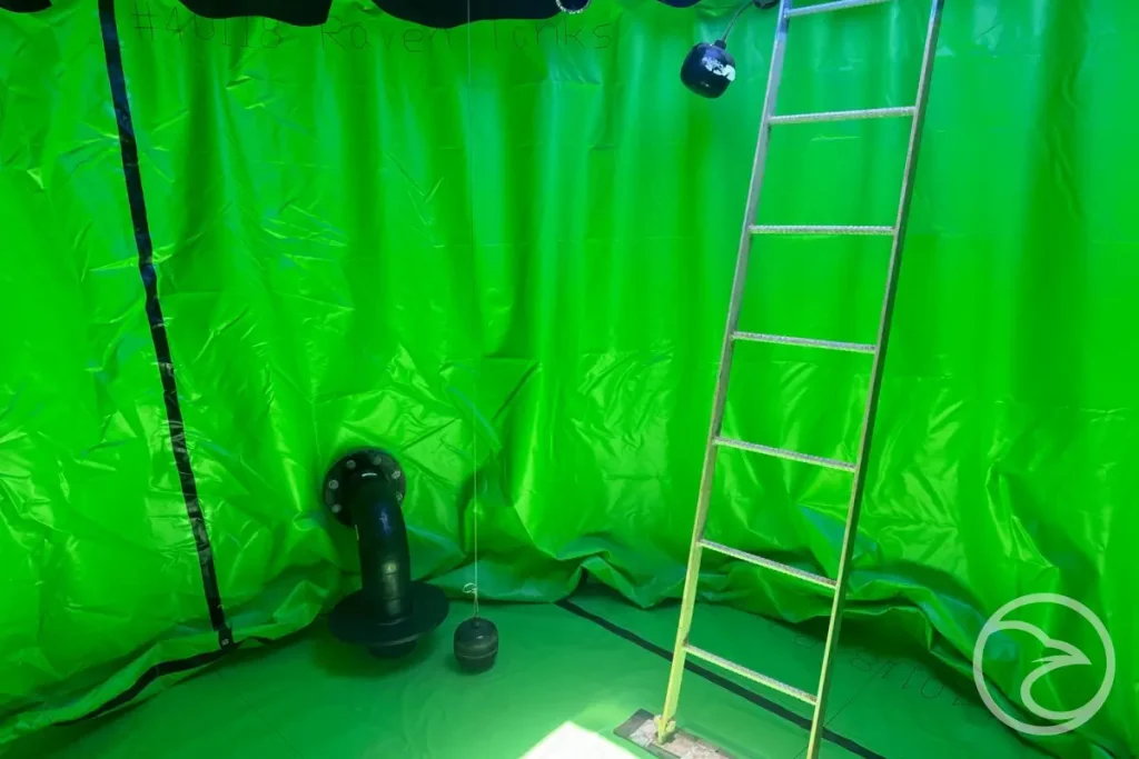 checking fire tank liner for damage